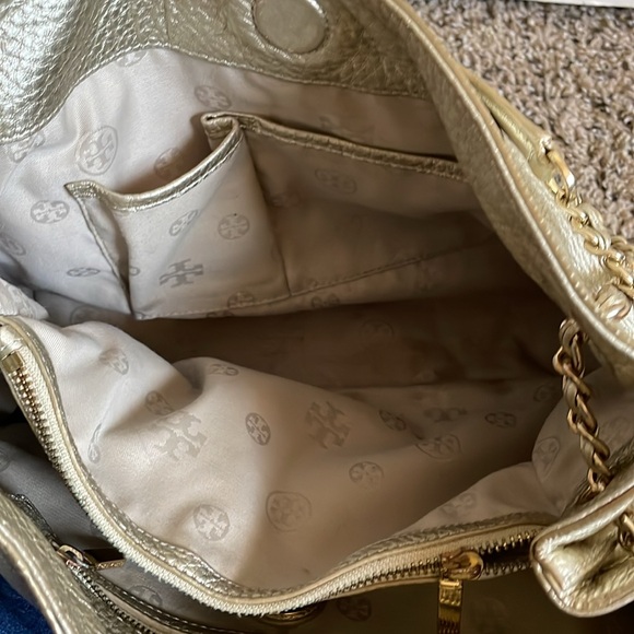 Gold Tory Burch Handbag 👜 - Picture 10 of 17